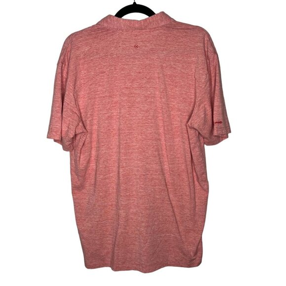 PING Men's Medium Karsten III Flecked Pocket Golf Polo Pink Embroidered Collared - Picture 8 of 11